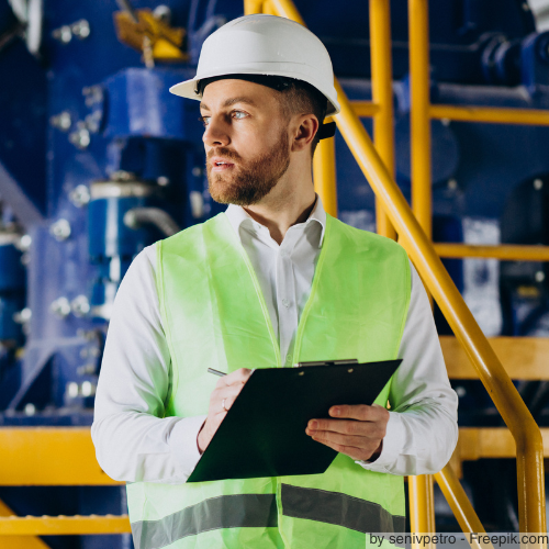 HSE Ingenieur bei der Arbeit