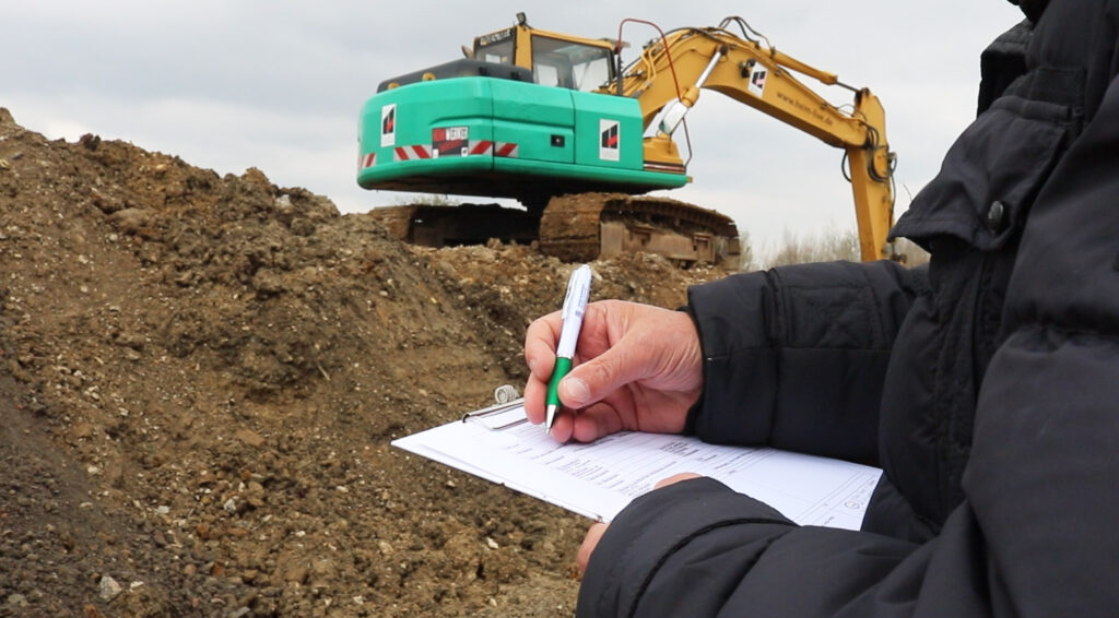 Probenahmeprotokoll in der Anwendung auf Baustelle