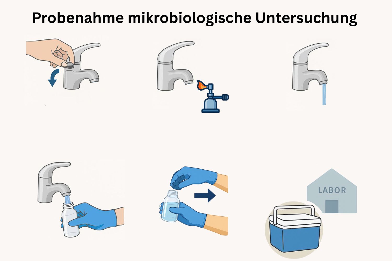 Bild zur Anleitung der Probenahme nach Zweck B