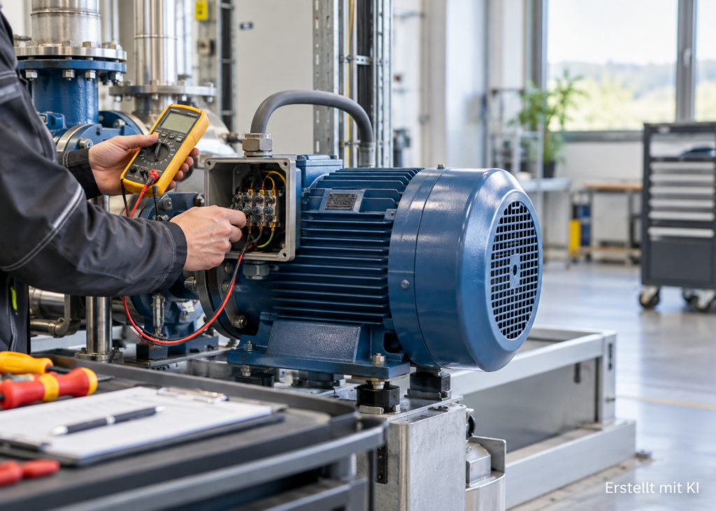 Typisches Arbeitsumfeld einer EuP an einer modernen elektrischen Industrieanlage